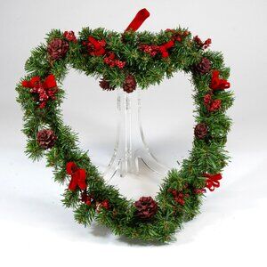 Christmas/Holiday Style 12" Heart-Shaped Wreath